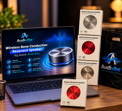 Audivibe Wireless Bone Conduction Resonant Speaker | Powerful Bass & Bluetooth